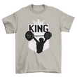 Load image into Gallery viewer, Cool Weightlifting Crowned King Fitness Sports t-shirt