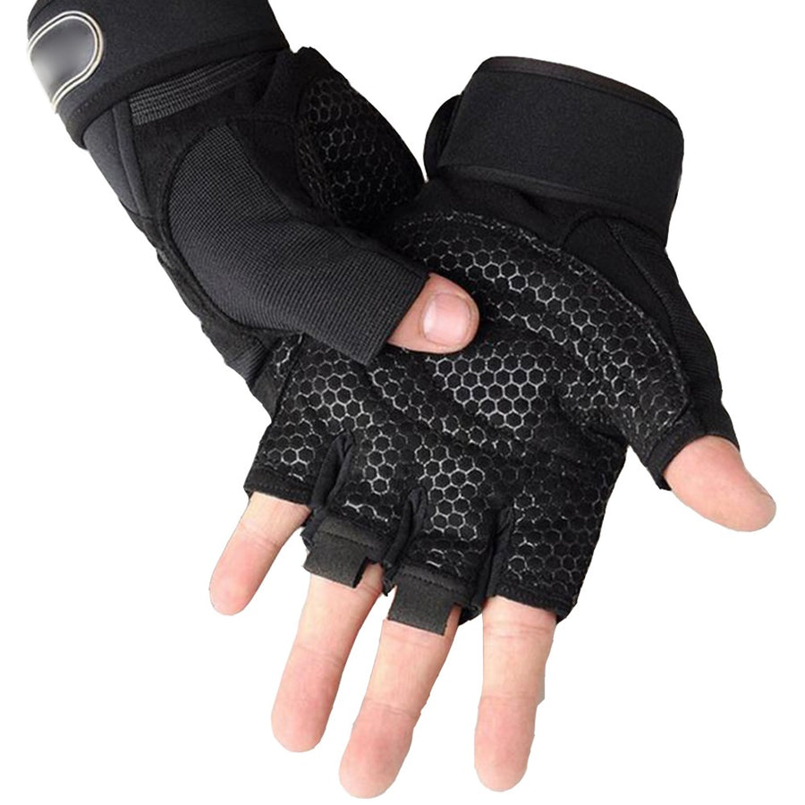 Men's Gym Gloves Half Finger Cycling Gloves for Pro Fitness Weight Lifting