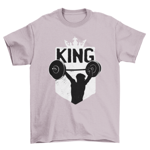 Cool Weightlifting Crowned King Fitness Sports t-shirt